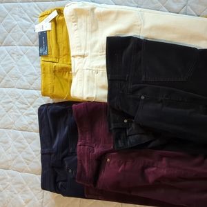 Talbot's *5 pairs* High waist Straight Leg LONG cords. Size 6L.